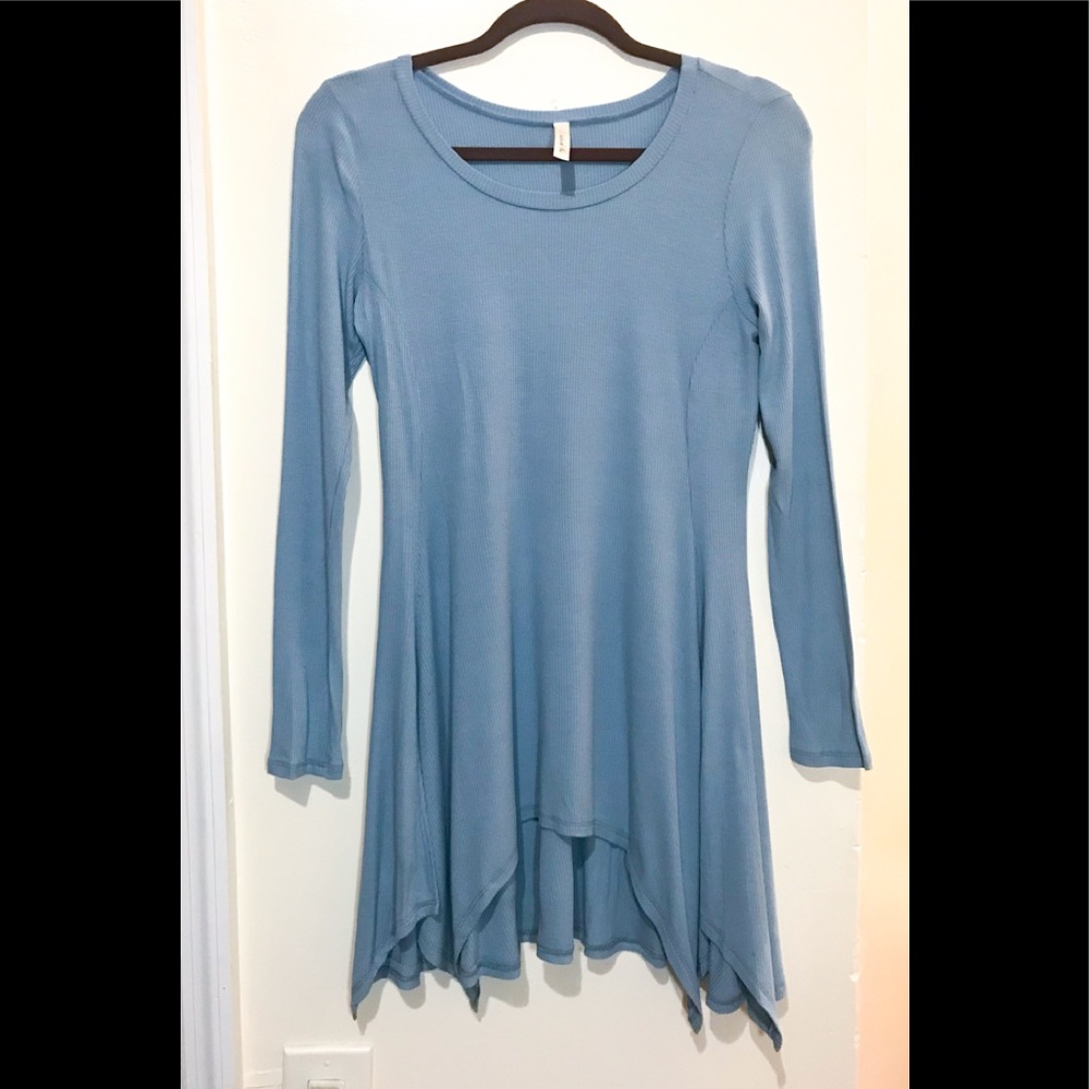Boutique Ribbed Kerchief Dress NWT
